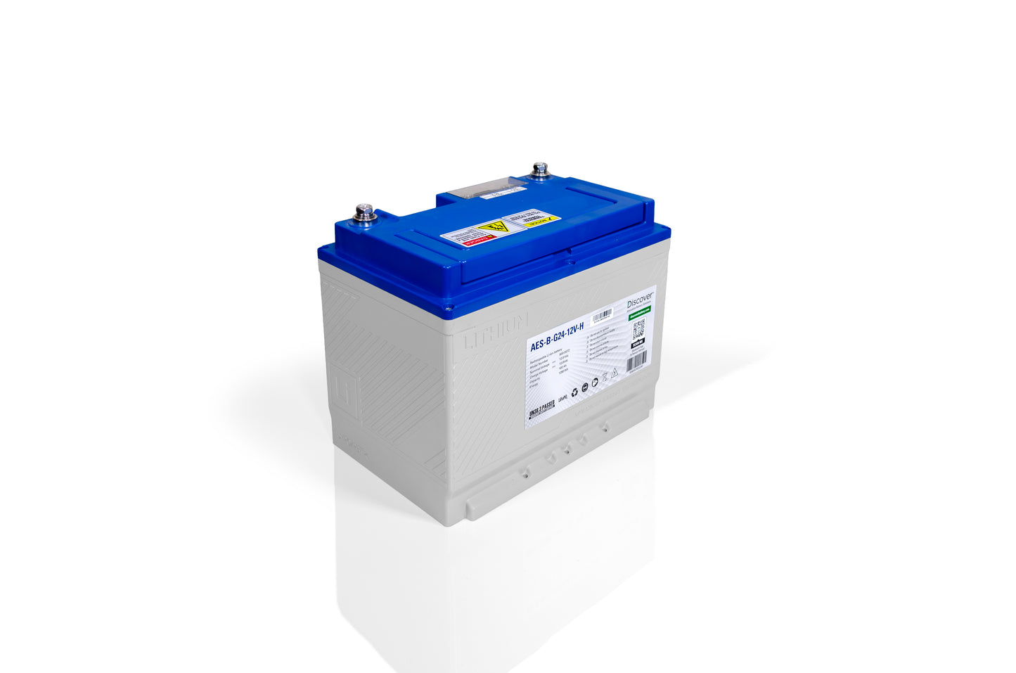 Discover 12v Lithium Blue 100Ah Battery with Heat