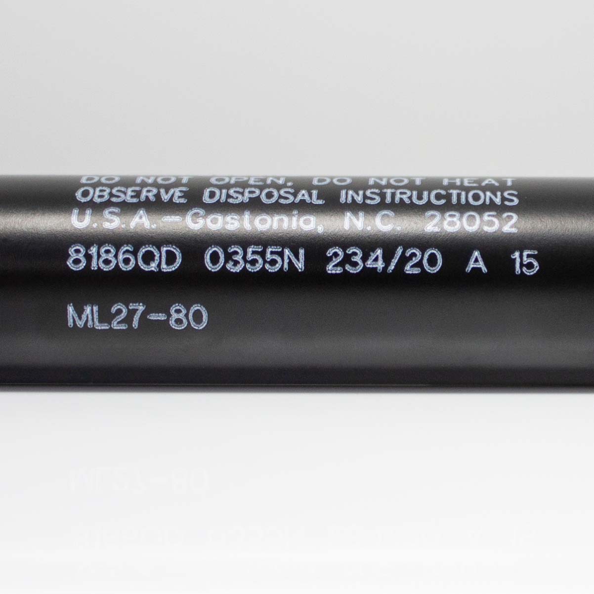 Future-Sales-Stabilus-Strut-ML-27-80-8186QD-OEM-Replacement-RV-bed-storage-Extended-Length-28-Compressed-16.5-Dimensions-10mm-rod-22mm-tube-Newton-0355N-Force-80-lbs-Accommodates-10mm-ball-socket-side