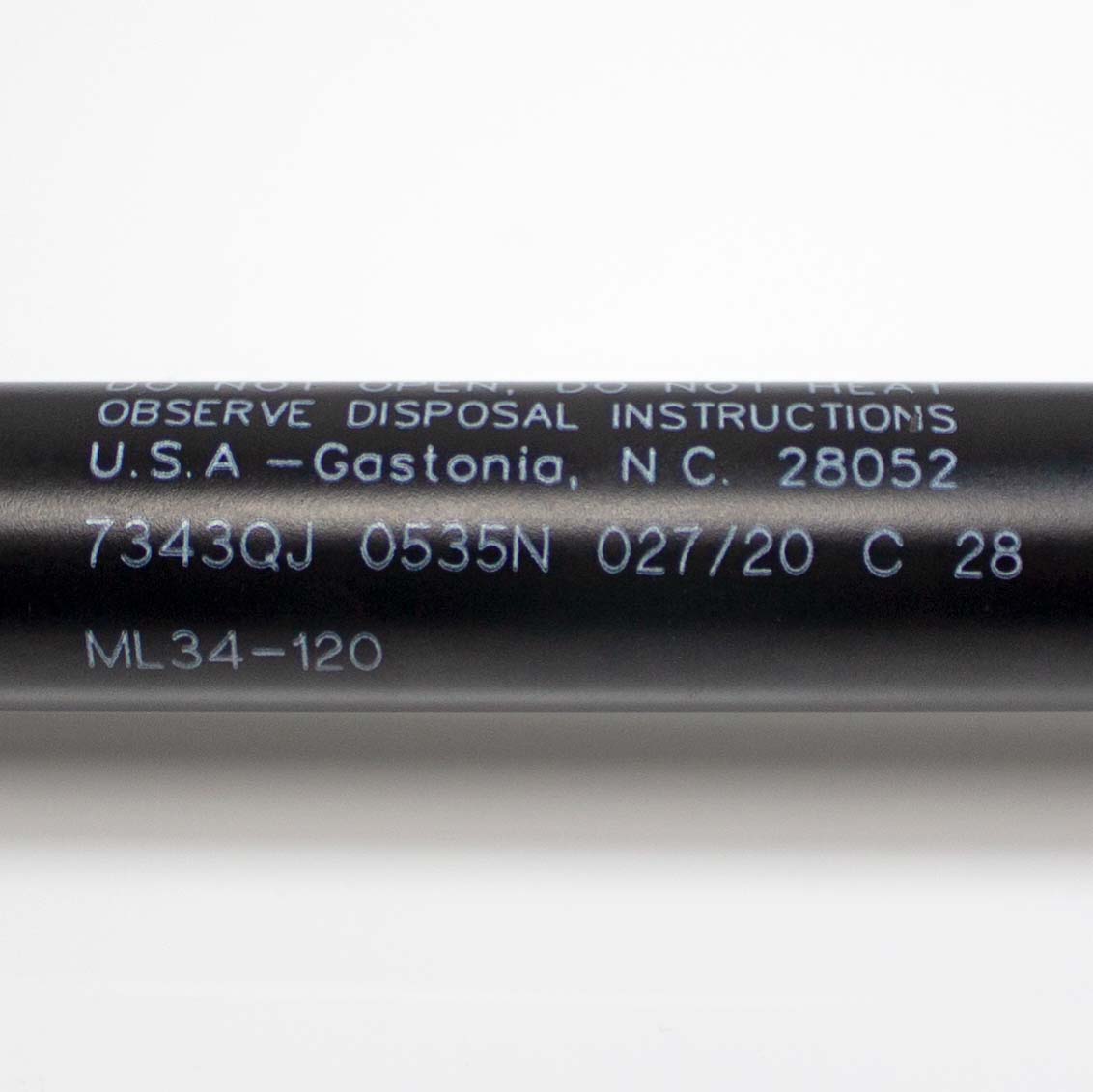 Future-Sales-Stabilus-Strut-ML-34-120-7343QJ-Replacement-extra-large-door-Extended-Length-20-Compressed-12-Dimensions-8mm-rod-18mm-tube-Newton-0535N-Force-120-lbs-Accommodates-10mm-ball-socket-side
