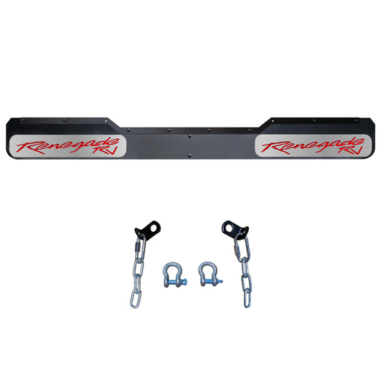 Future-Sales-Rock-Guard-RENEGADE-Verona-11-inch-Notched-MFR-RRV-11N2P-11-by-95-Center-Notch-Mirror-Finish-Face-Plate-red-reflective-tape-mounting-hardware