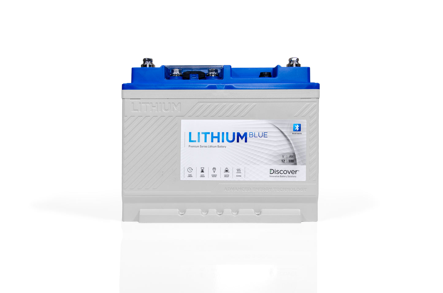 Discover 12v Lithium Blue 100Ah Battery with Heat