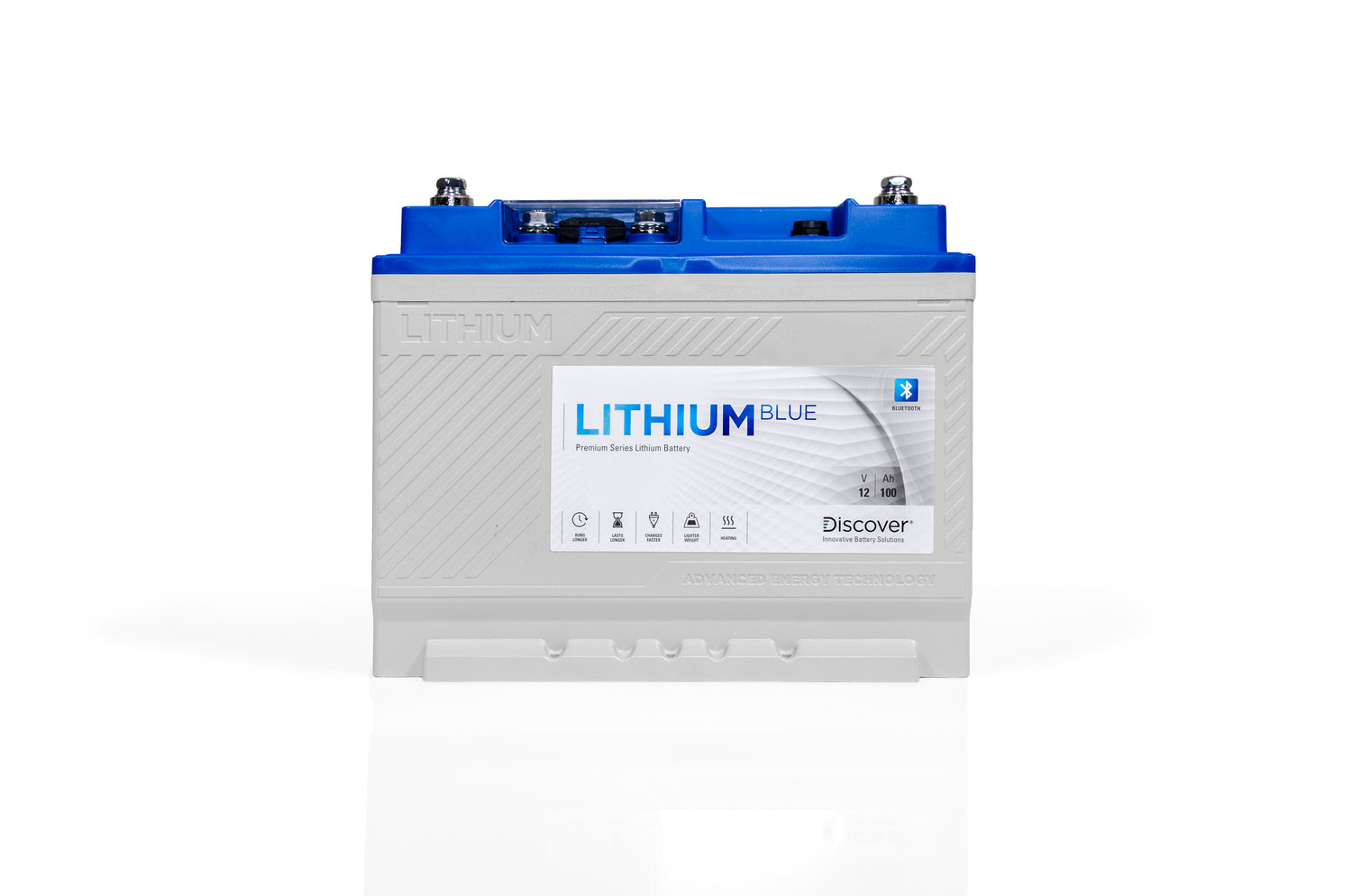 Discover 12v Lithium Blue 100Ah Battery with Heat