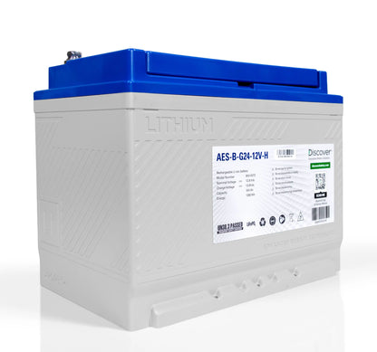 Discover 12V Lithium Blue 100Ah Battery with Heat