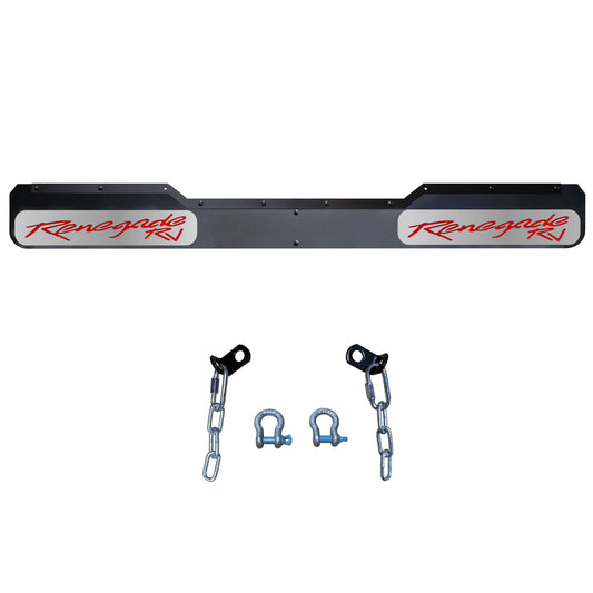 Future-Sales-Rock-Guard-RENEGADE-Verona-11-inch-Notched-MFR-RRV-11N2P-11-by-95-Center-Notch-Mirror-Finish-Face-Plate-red-reflective-tape-mounting-hardware